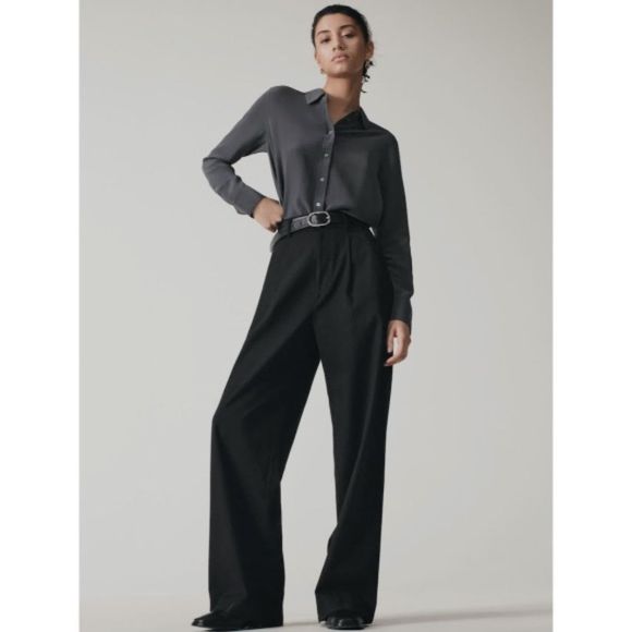 EVERLANE The Way-High Drape Pant 6S NWOT - Picture 10 of 13